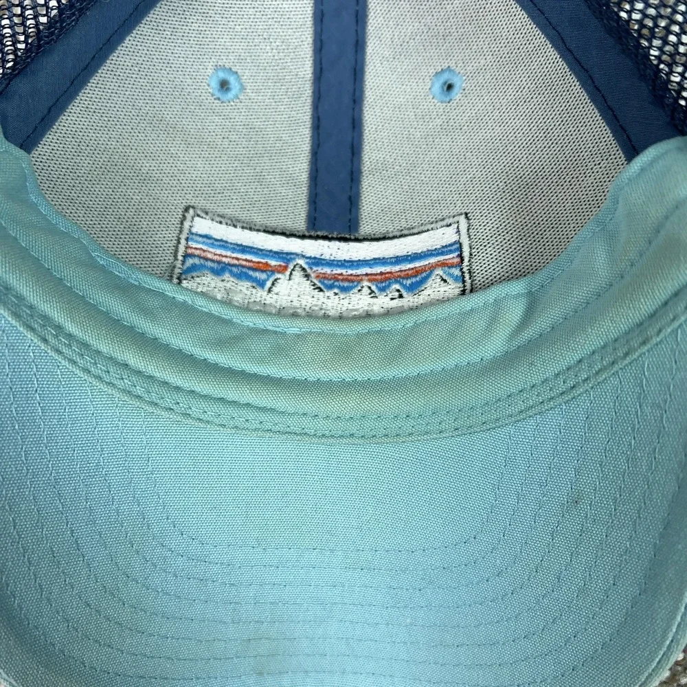 Patagonia Hat Cap Snap Back Mens One Size Blue Mesh Trucker Logo Outdoor‎ Casual